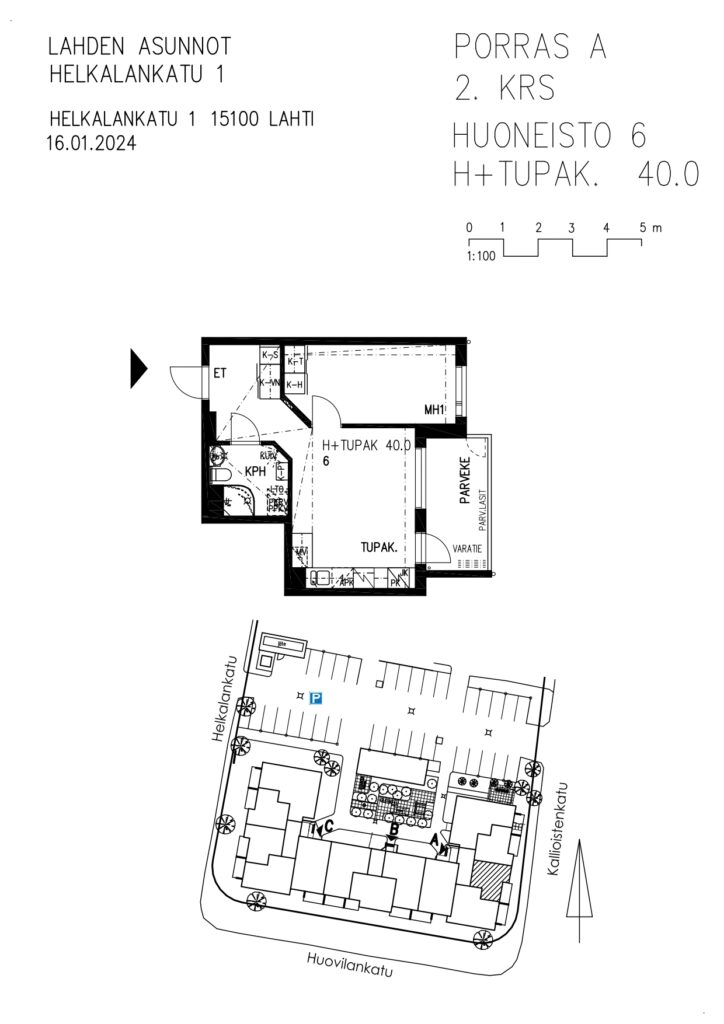 pohjakuva helkalankatu 1 a 6