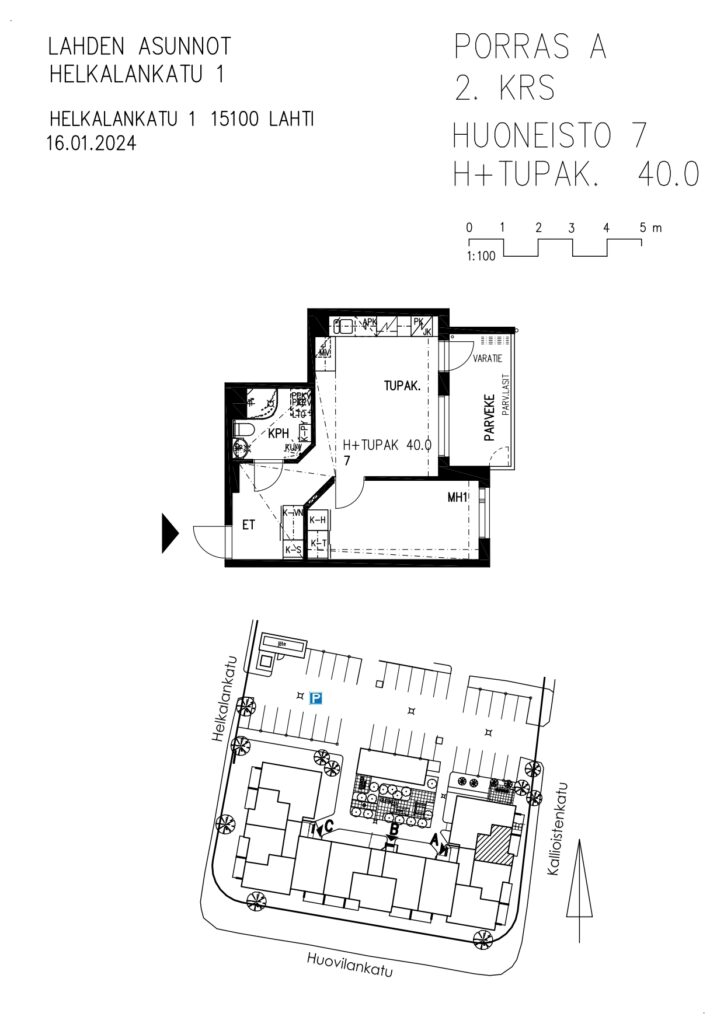 pohjakuva helkalankatu 1 a 7