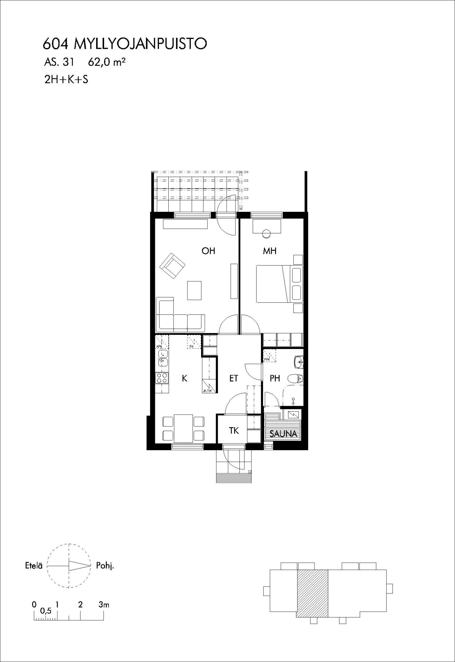 pohjakuva, erviänkatu 1 g 31 (id 2550)