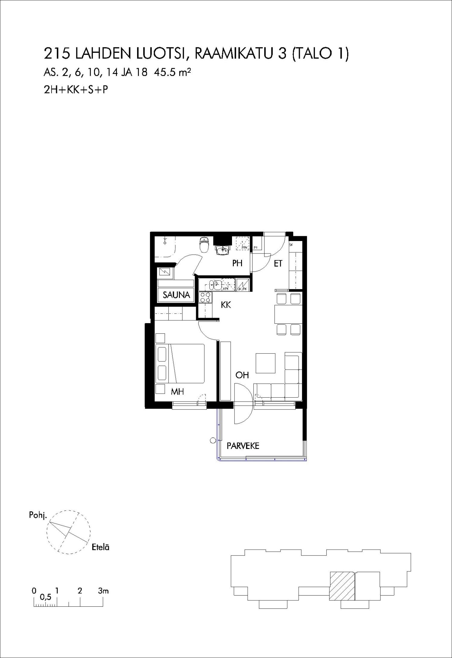 pohjakuva, raamikatu 3 a 2; raamikatu 3 a 6; raamikatu 3 a 10; raamikatu 3 a 14; raamikatu 3 a 18 (id 1304)