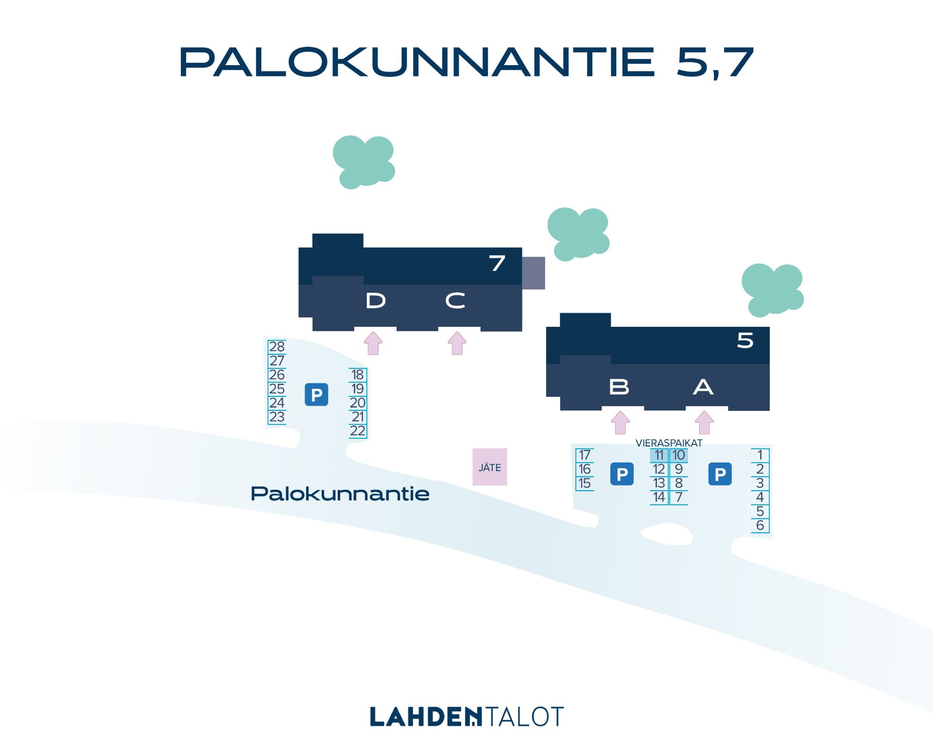 Kiinteistön ulkokuva Palokunnantie 5